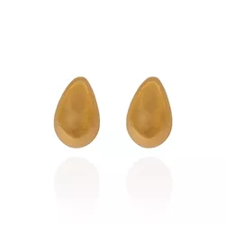 Brinco Gota Detalhada Banho de Ouro 18K - JBR19440 - Kumbayá Joias