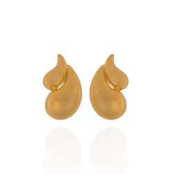 Brinco Duas Gotas Banho de Ouro 18K - JBR194800 - Kumbayá Joias