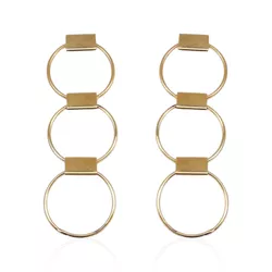 Brinco Grande Elos Banho de Ouro 18K - JBR202100 - Kumbayá Joias