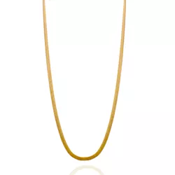 Colar Corrente Fina Lacraia Laminada Achatada By K... - Kumbayá Joias