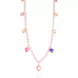 Choker Pérolas Com Corações De Zircônias Coloridas... - Kumbayá Joias
