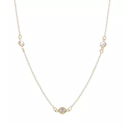 Choker 3 Pingentes Zirconia Incolor By Kumbayá Joi... - Kumbayá Joias