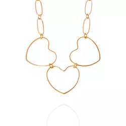 Pulseira Larga Três Corações By Kumbayá - JPU02500... - Kumbayá Joias