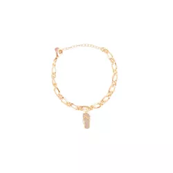 Pulseira Chinelo Cravejado De Zirconia Incolor Cor... - Kumbayá Joias