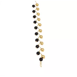Pulseira Arabesco Com Esferas Douradas e Cristais ... - Kumbayá Joias