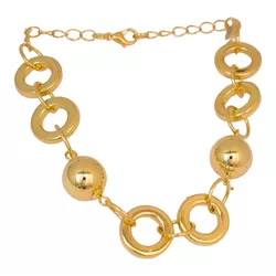 Pulseira Círculos Vazados Com Grandes Esferas By K... - Kumbayá Joias