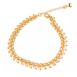 Pulseira Corrente De Folha By Kumbayá Joias - JPU0... - Kumbayá Joias