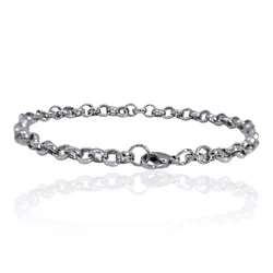Pulseira Elo Português Aço Inoxidável - IPU039900... - Kumbayá Joias