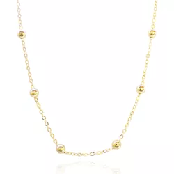 Colar Longo com Esferas Pequenas Banho de Ouro 18K... - Kumbayá Joias