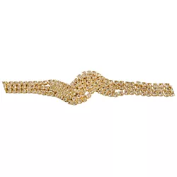 Pulseira Riviera 3 Fileiras com Onda Banho de Ouro... - Kumbayá Joias