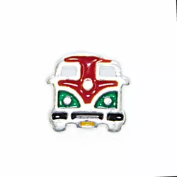 Pingente Kombi Memories Prata 925 Esmaltado Cápsul... - Kumbayá Joias