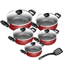 Conjunto de Caçarolas Spesso Vermelho - 7898275371... - Patolux