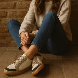 Tênis Casual Couro Premium Plume Off White Oliva Camurça Verde 20211 - 170 - USE PDK SHOES