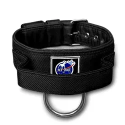 COLEIRA TÁTICA 5cm COM ALÇA preta - 1303 - PETSPACE