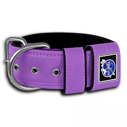 COLEIRA SUPERCONFORT 5cm roxo com preto - 810 - PETSPACE