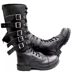 BOTA DARK BLACK ROCK IN ROLL CANO ALTO PRETA FOSCA... - PONTO TÁTICO