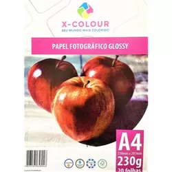 Papel Fotográfico Glossy 230g A4 X-Colou... - QPAPEIS LTDA