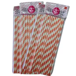 Canudo de Papel Listra rosa bebê pct com... - QPAPEIS LTDA