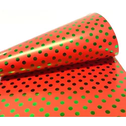 Papel Vermelho Bolinha Laminada - QPAPEIS LTDA