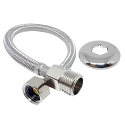 engate flexivel em inox rosca 1/2 macho e femea roddex - Santec