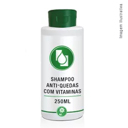 Shampoo Anti-quedas com Vitaminas 250ml - Seiva Manipulação | Produtos Naturais e Medicamentos