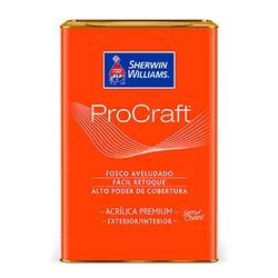 SHERWIN WILLIAMS PROCRAFT PREMIUM BRANCO FOSCO 18L - Tintas Oliveira