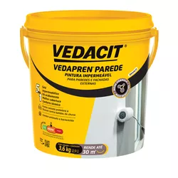Vedapren parede externa (impermeável) galão 3,6kg ... - Tintavel