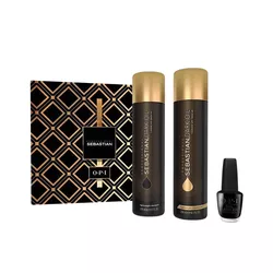 Wella Kit Sebastian Dark Oil Shampoo 250ml + Condicionador 250ml + Opi Nail 15ml - UNIKAPRO Cosmetics