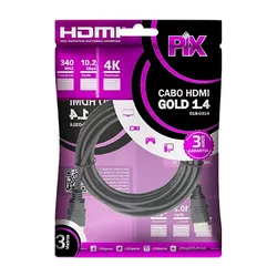 Cabo Hdmi 1.4 - 4k Ultrahd 15p 3m - 02893 - Monitoriza Distribuidora