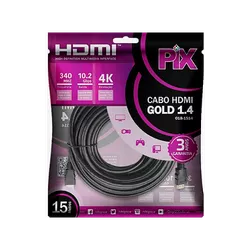 Cabo Hdmi 1.4 - 4k Ultrahd 19p 15m - 02991 - Monitoriza Distribuidora