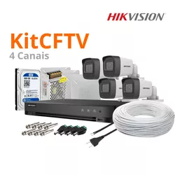 KIT 4 CANAIS HIKVISION - 03870 - Monitoriza Distribuidora