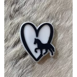 Pin para Crocs Coração Cavalo - PC34 - VIP WESTERN