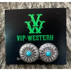 Brinco detalhe Azul Turquesa - b30 - VIP WESTERN
