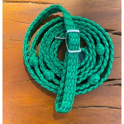 Rédea Tambor Nylon Trança Chata - Verde Bandeira -... - VIP WESTERN