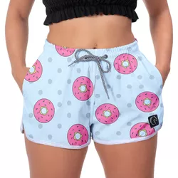 Short Feminino Rosquinhas Moda Praia ou Academia W... - W2 STORE