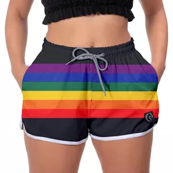Short Feminino Arco-Íris Moda Praia ou Academia W2... - W2 STORE