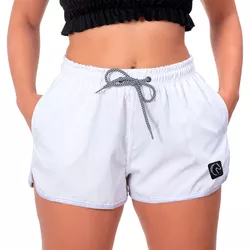 Short Feminino Branco White Moda Praia ou Academia... - W2 STORE