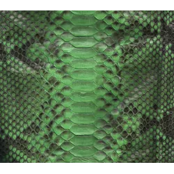 Couro de Python Back Cut 3,35 x 30 Verde - Exotic Couros