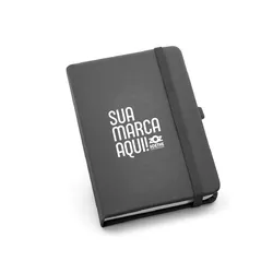 Caderno A5 em Couro Sintético Personalizado - 1020... - Zoz Personalizados
