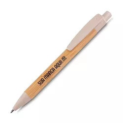 Caneta de Bambu Ecológica Personalizada - 10172 - Zoz Personalizados
