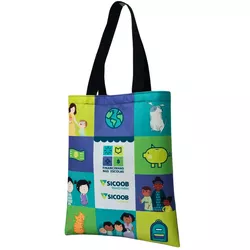 Sacola em PET 100% Reciclado Retornável Personaliz... - Zoz Personalizados