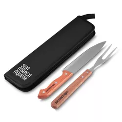 Kit Churrasco com Estojo + Garfo e Faca Personaliz... - Zoz Personalizados