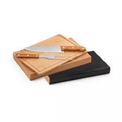 Kit Churrasco com Tábua de Bambu + Garfo e Faca - ... - Zoz Personalizados