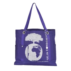 Sacola em Poliéster com Bolsos Retornável Personal... - Zoz Personalizados