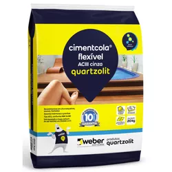 CIMENTO COLA FLEXIVEL AC3 CINZA EXTERNO 20KG QUART... - ZUMKELLER
