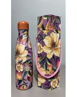 Garrafa Glub Glub 500ml Romance Em Flor Lilás Farm... - Closet
