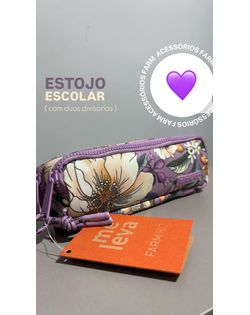 Estojo Astral Romance Em Flor Lilás Farm - 8732 - Closet