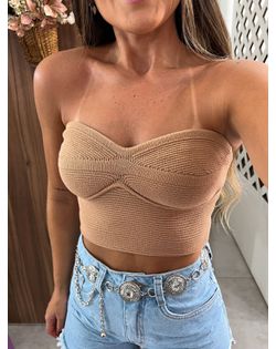 Cropped Tricot Nude - 54751 - Closet