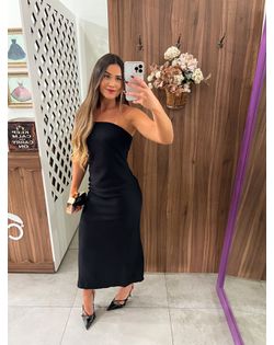 Vestido Midi Preto Victoria - 52548 - Closet