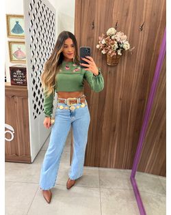 Calça Wide Leg Jeans Ana - 528474 - Closet